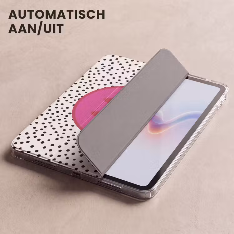 iPad hoes - Smiley - Roze - Stippen — 5