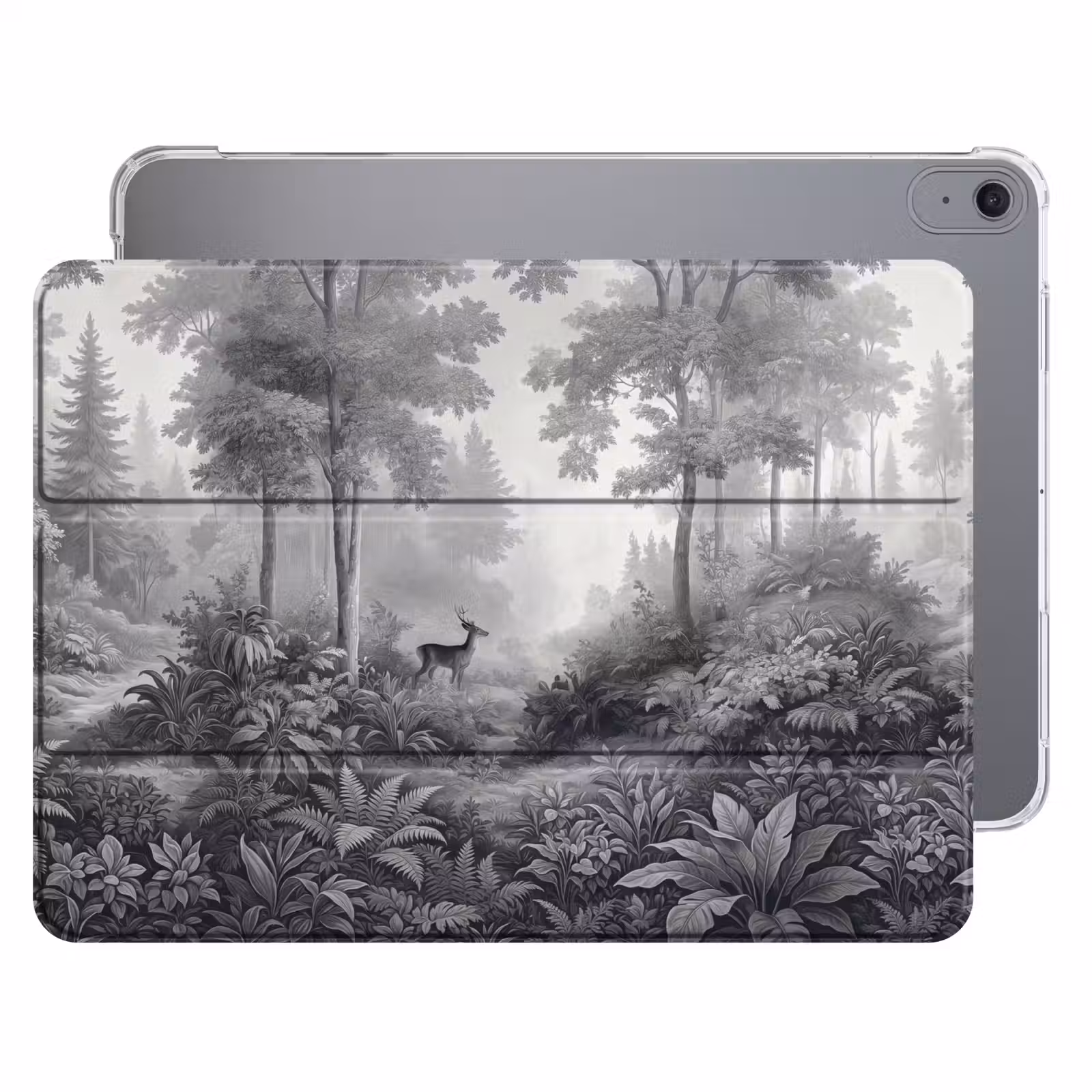 iPad hoes - Bos - Hert - Zwart - Wit — 1