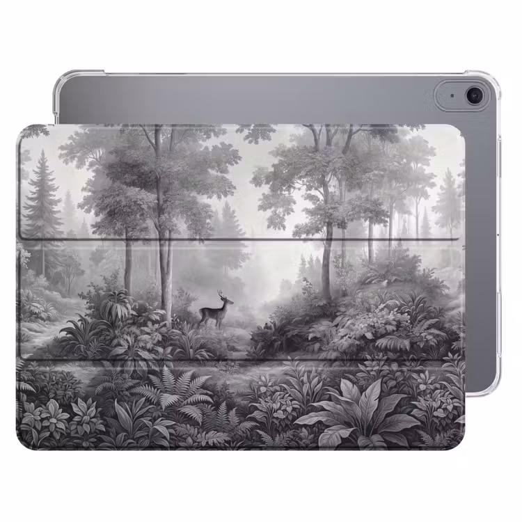 iPad hoes - Bos - Hert - Zwart - Wit — 1