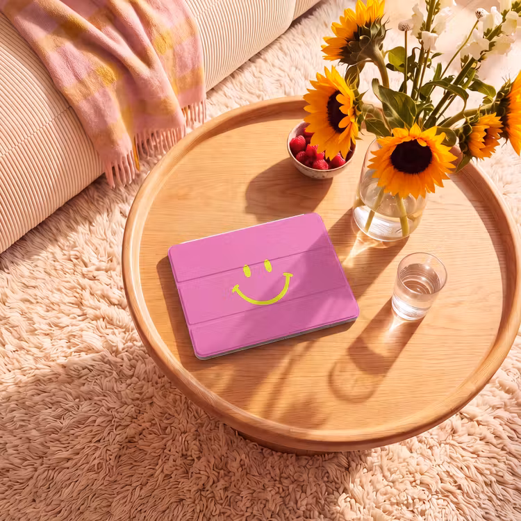 iPad hoes - Smiley - Vrolijk - Roze — 2