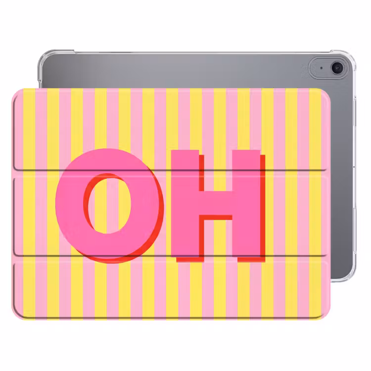 iPad hoes - Tekst - Strepen - Roze — 1