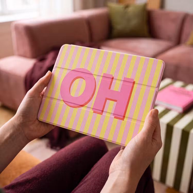 iPad hoes - Tekst - Strepen - Roze — 4