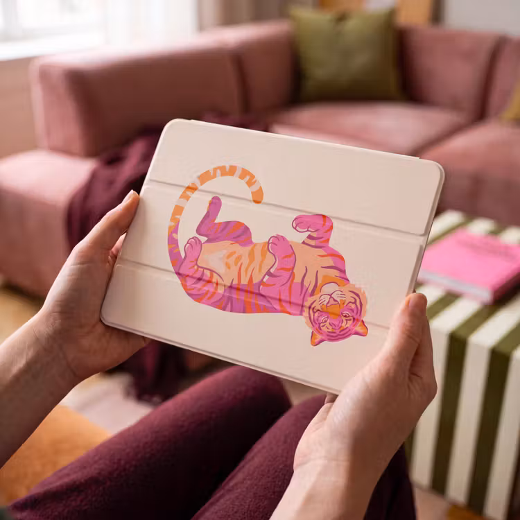 iPad hoes - Tijger - Roze - Oranje — 4