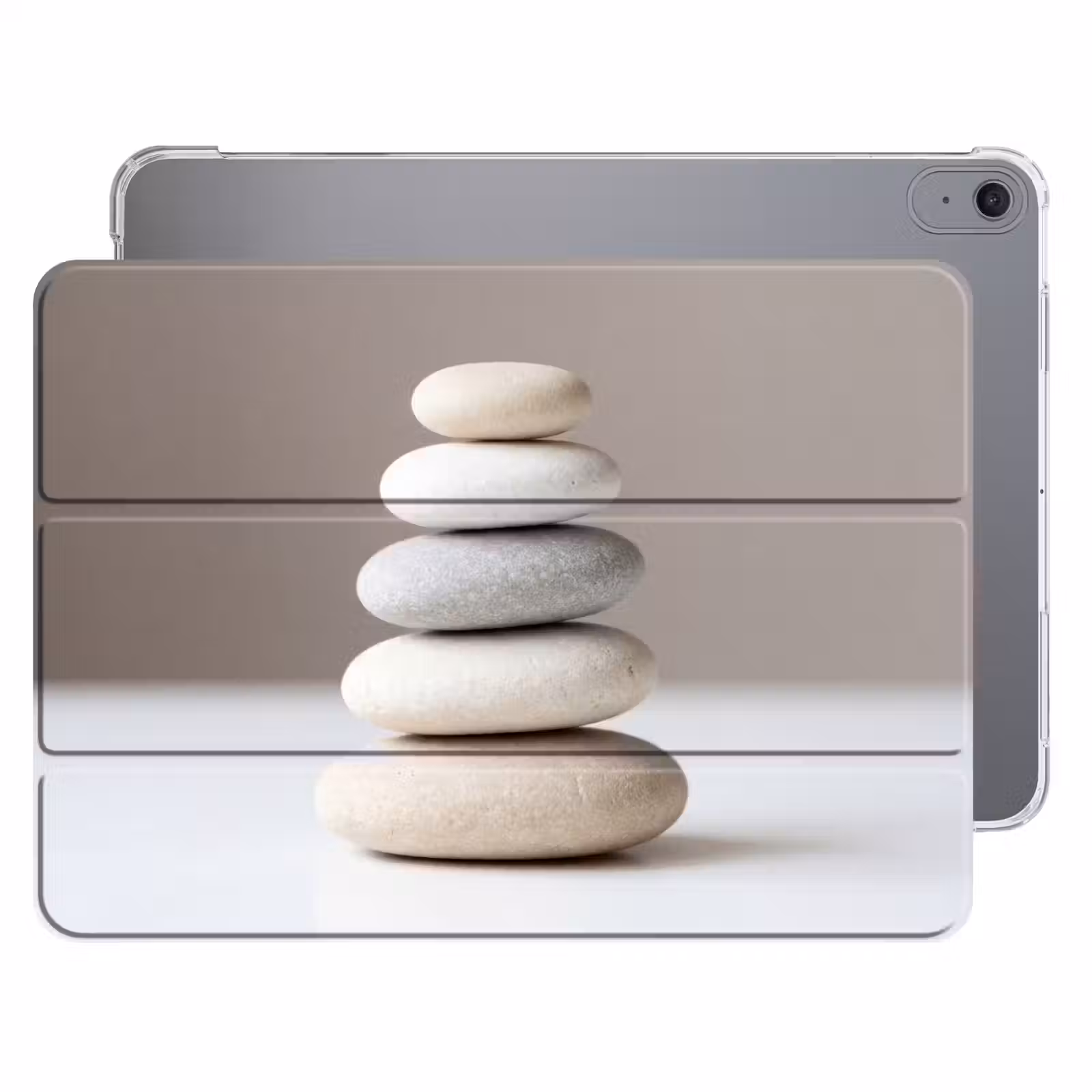 iPad hoes - Gestapelde - Stenen - Grijs — 1