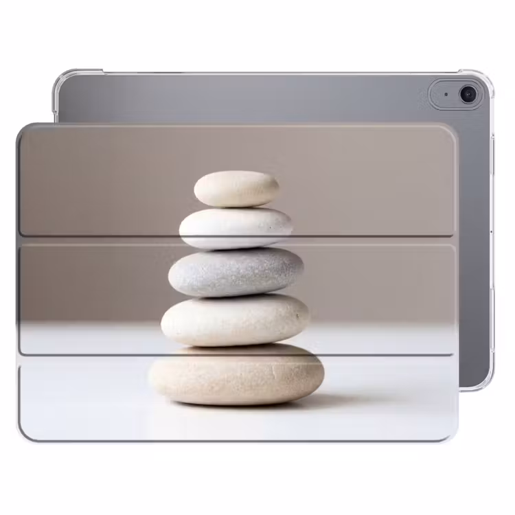 iPad hoes - Gestapelde - Stenen - Grijs — 1