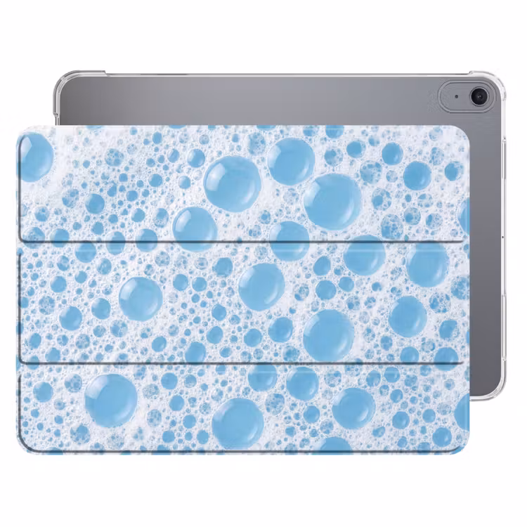 iPad hoes - Schuim - Bubbels - Blauw — 1