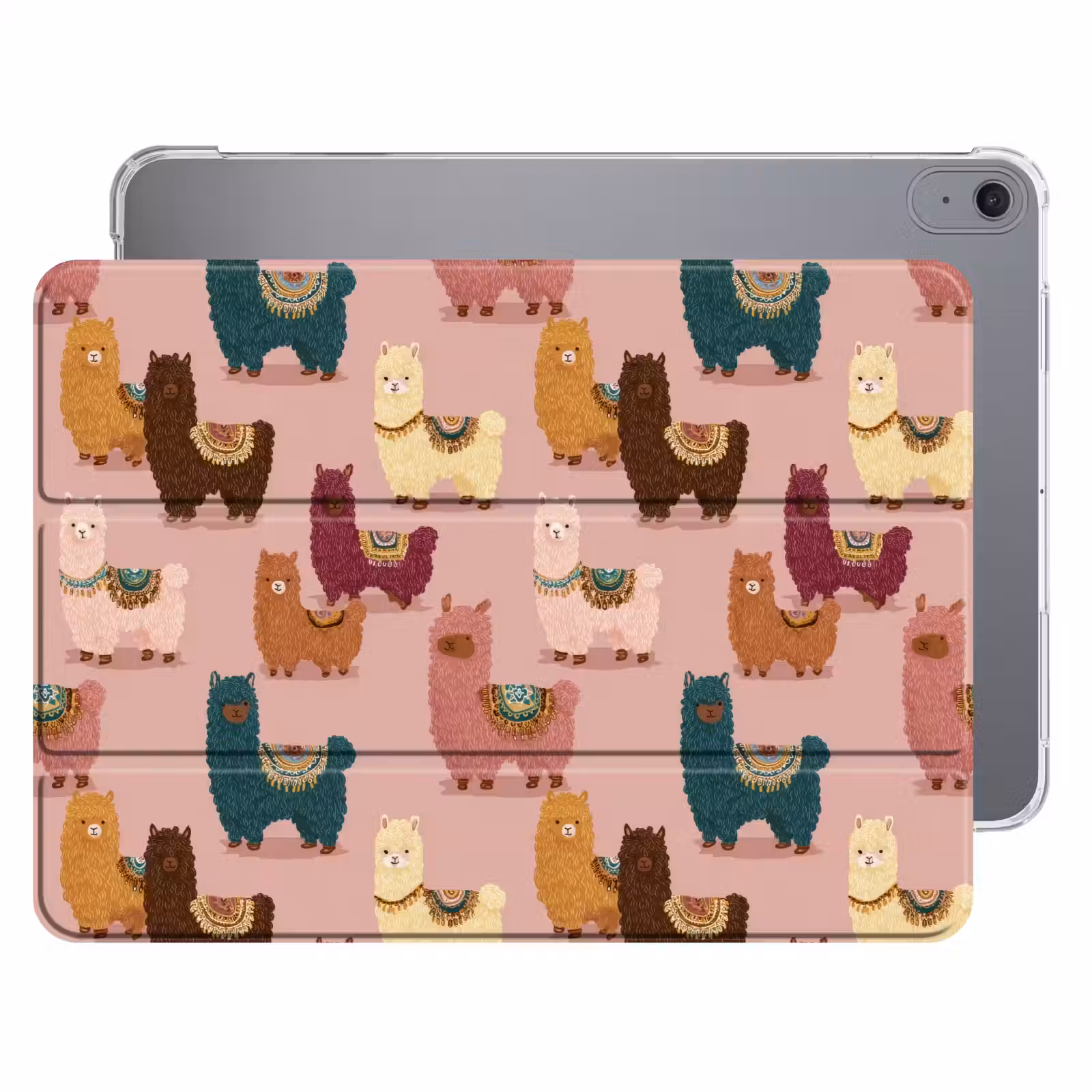 iPad hoes - Alpaca's - Patroon - Kleurrijk — 1