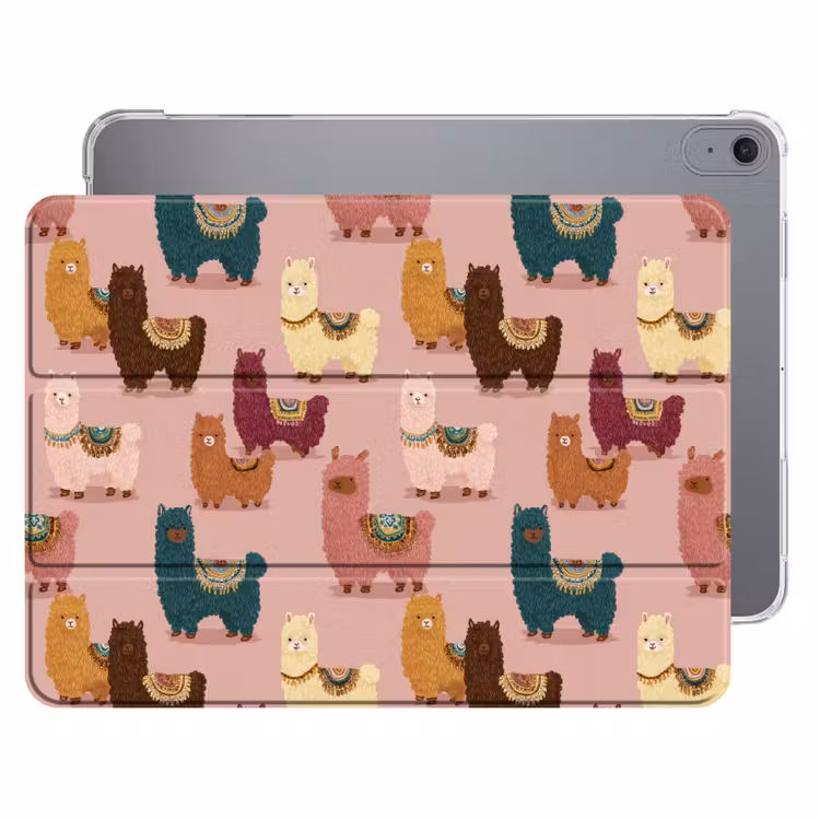 iPad hoes - Alpaca's - Patroon - Kleurrijk — 1