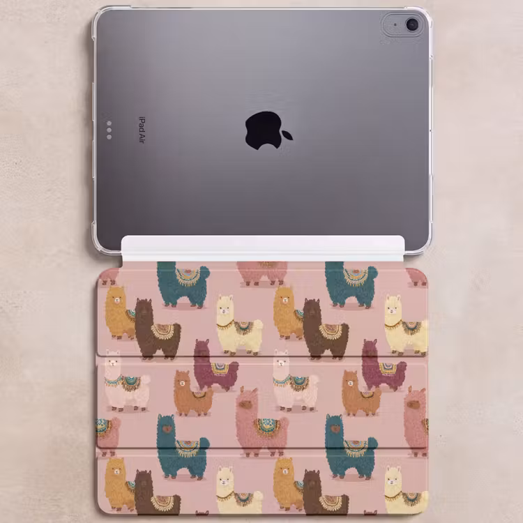 iPad hoes - Alpaca's - Patroon - Kleurrijk — 6