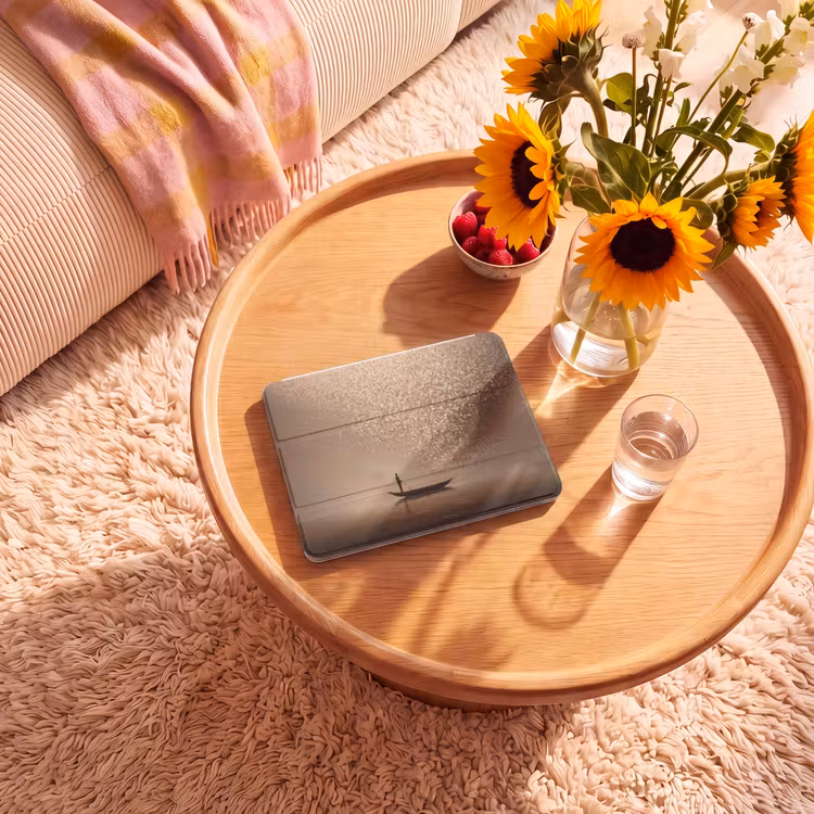 iPad hoes - Bootje - Blaadjes - Goud - Water — 2