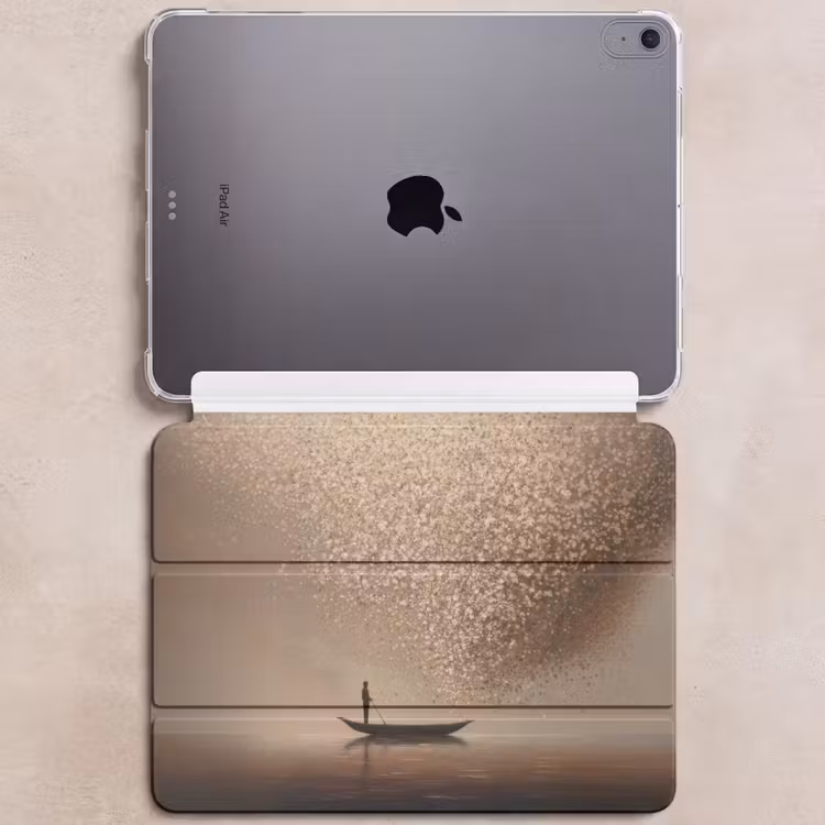 iPad hoes - Bootje - Blaadjes - Goud - Water — 6