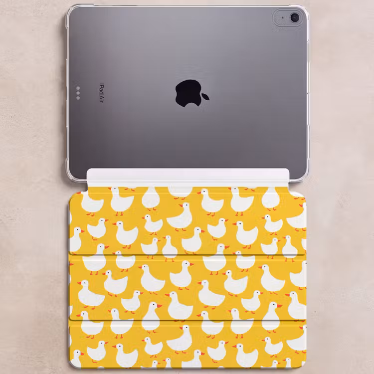 iPad hoes - Eendjes - Patroon - Geel — 6