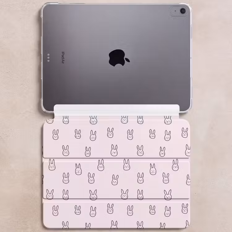 iPad hoes - Konijnen - Minimalistisch - Roze — 6