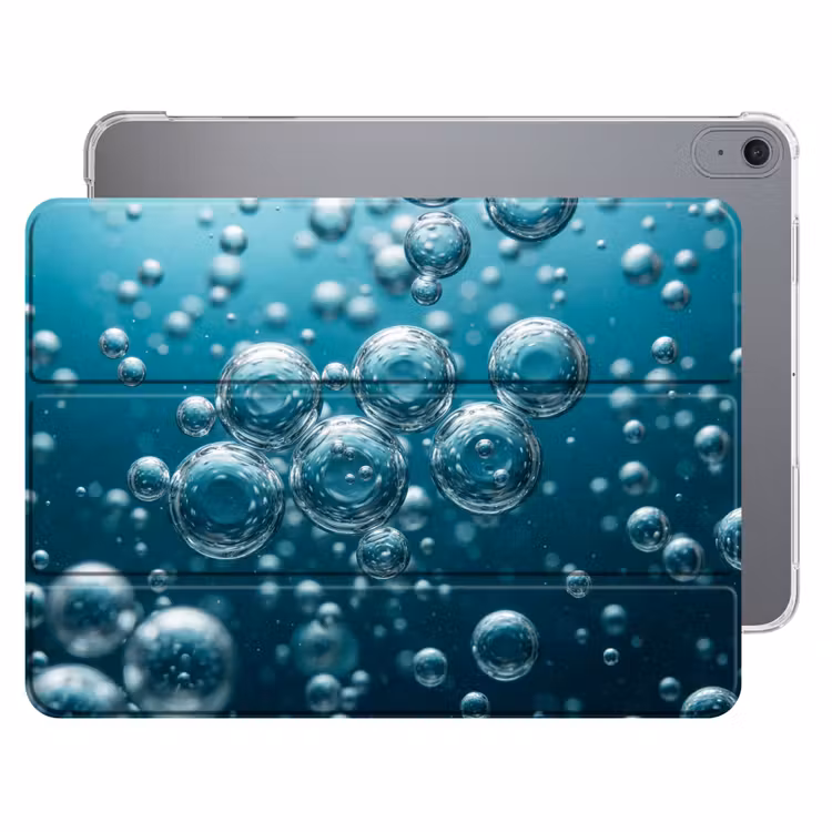 iPad hoes - Luchtbellen - Dynamisch - Blauw — 1