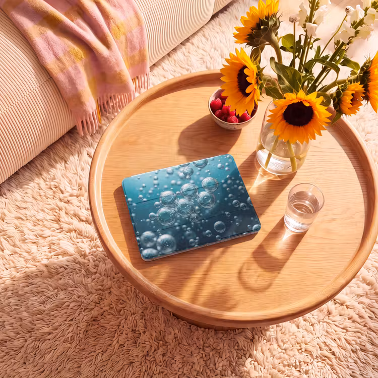 iPad hoes - Luchtbellen - Dynamisch - Blauw — 2
