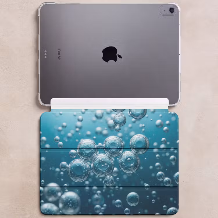 iPad hoes - Luchtbellen - Dynamisch - Blauw — 6