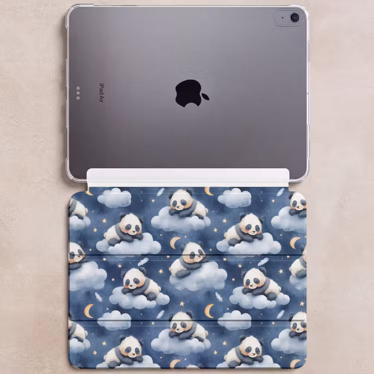 iPad hoes - Panda's - Slapen - Blauw — 6