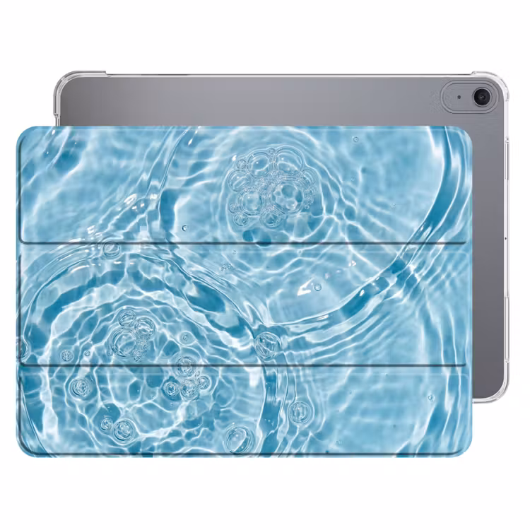 iPad hoes - Water - Blauw - bubbels — 1