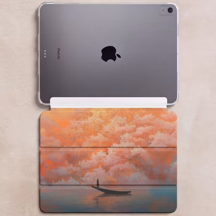 iPad hoes - Zee - Boot - Wolken - Oranje — 6