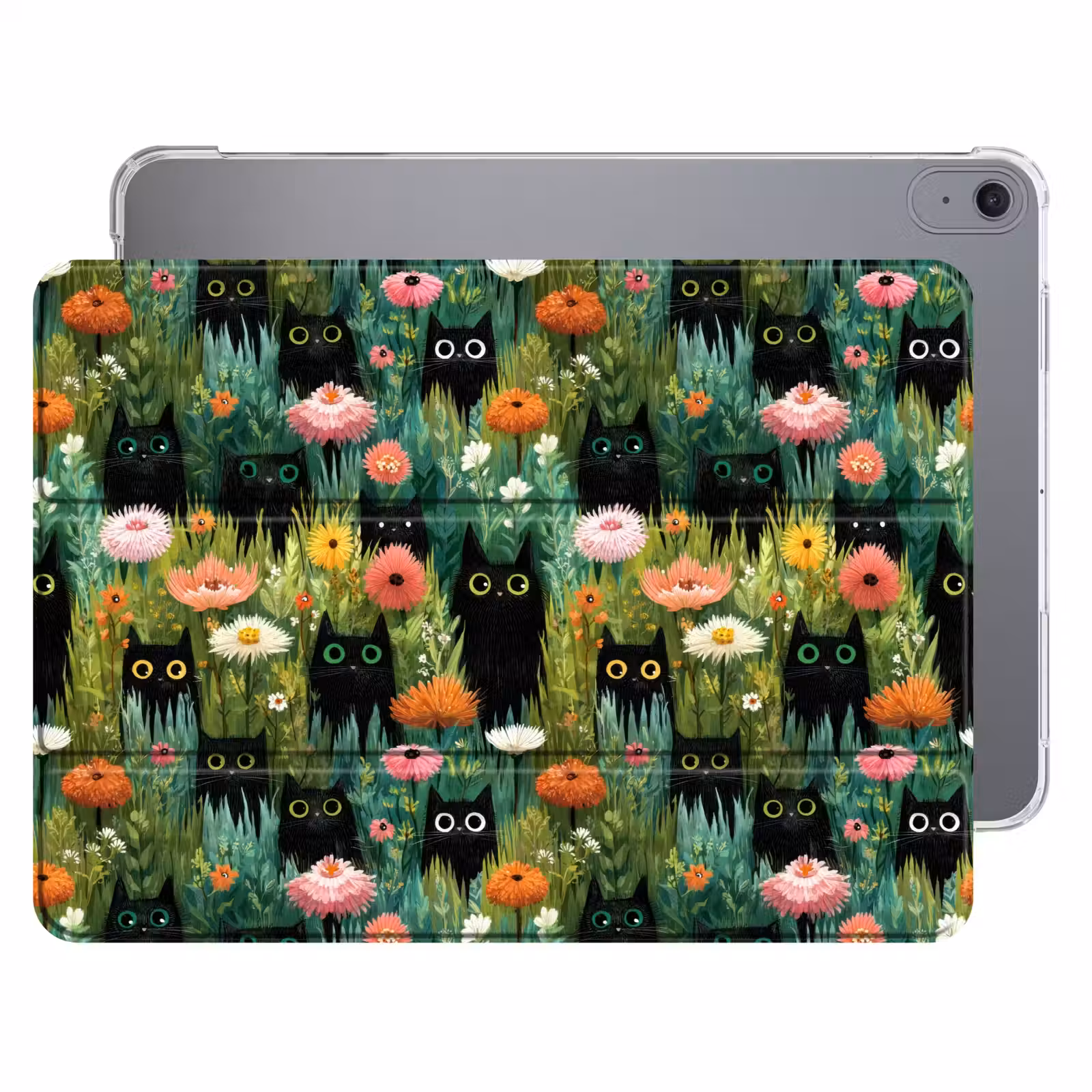 iPad hoes - Katten - Bloemen - Kleurrijk — 1