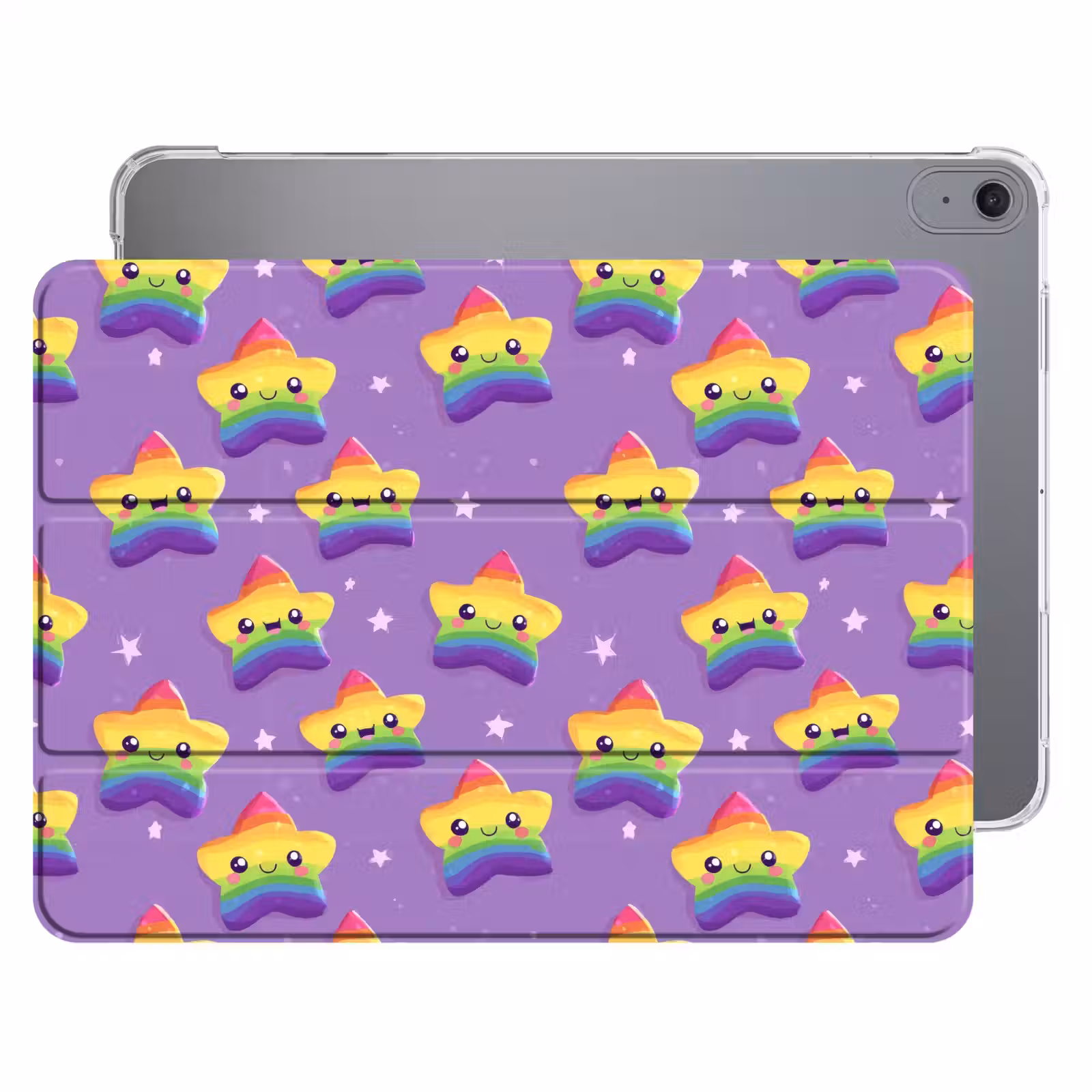 iPad hoes - Sterren - Regenboog - Paars — 1