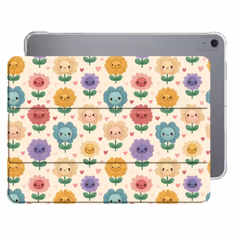 iPad hoes - Bloemen - Hartjes - Kleurrijk — 1
