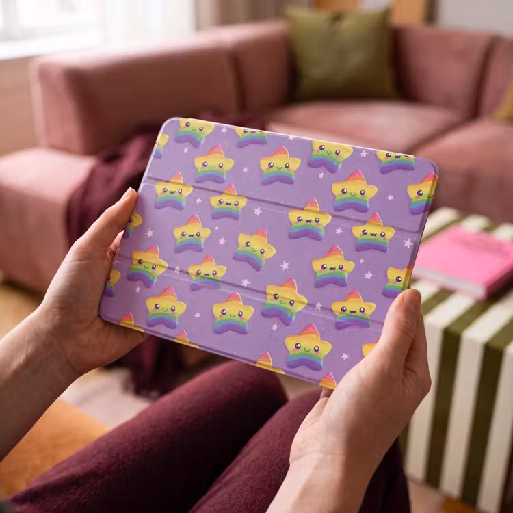 iPad hoes - Sterren - Regenboog - Paars — 4