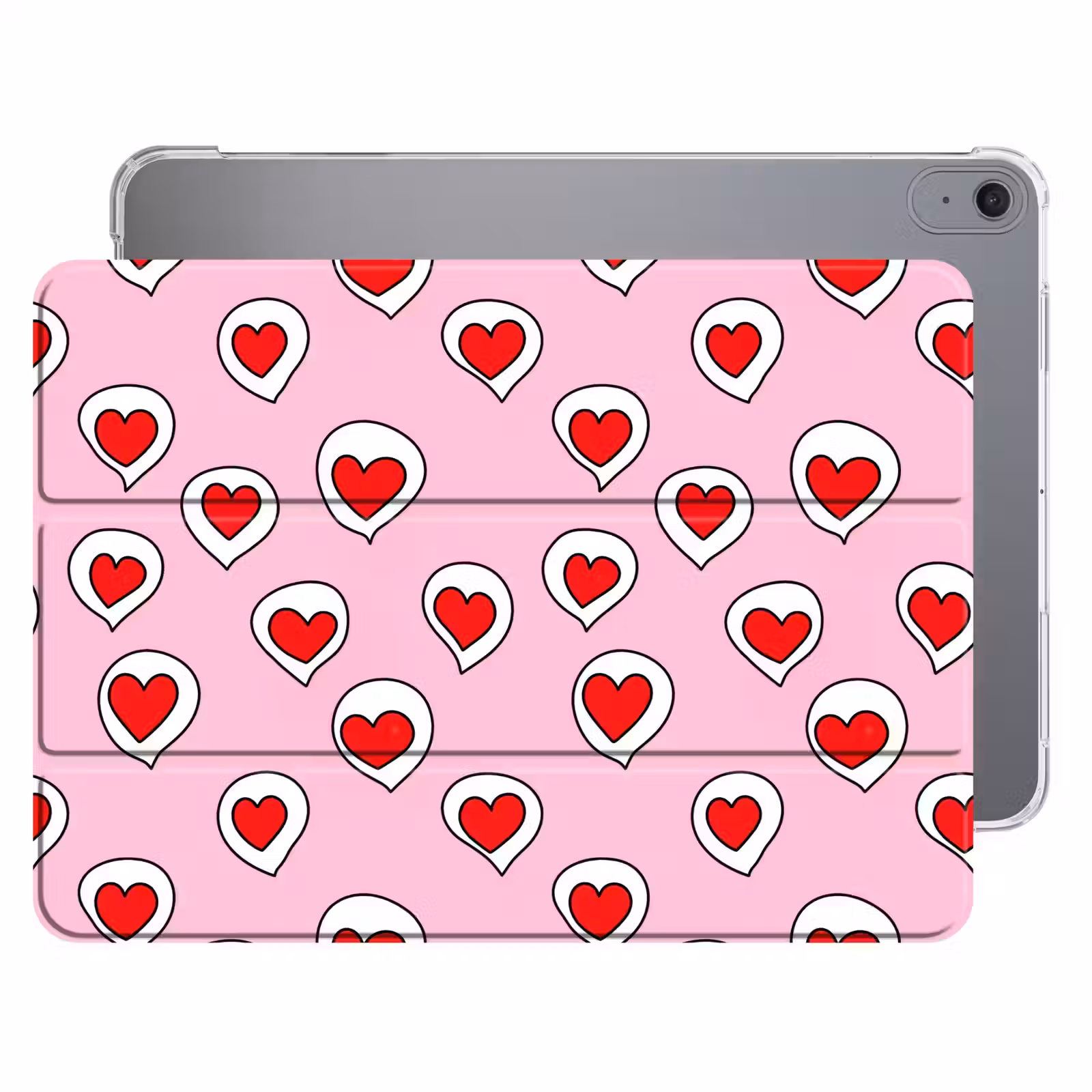 iPad hoes - Hartjes - Patroon - Rood — 1