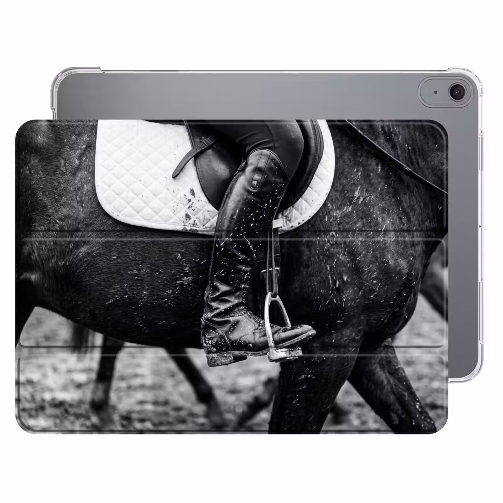 iPad hoes - Paard - Sport - Zwart - Wit — 1