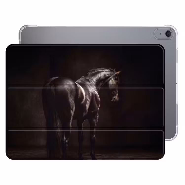 iPad hoes - Krachtig - Paard - Donker — 1