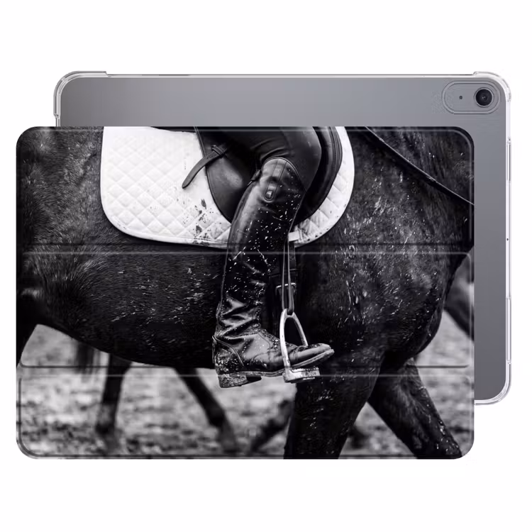 iPad hoes - Paard - Sport - Zwart - Wit — 1