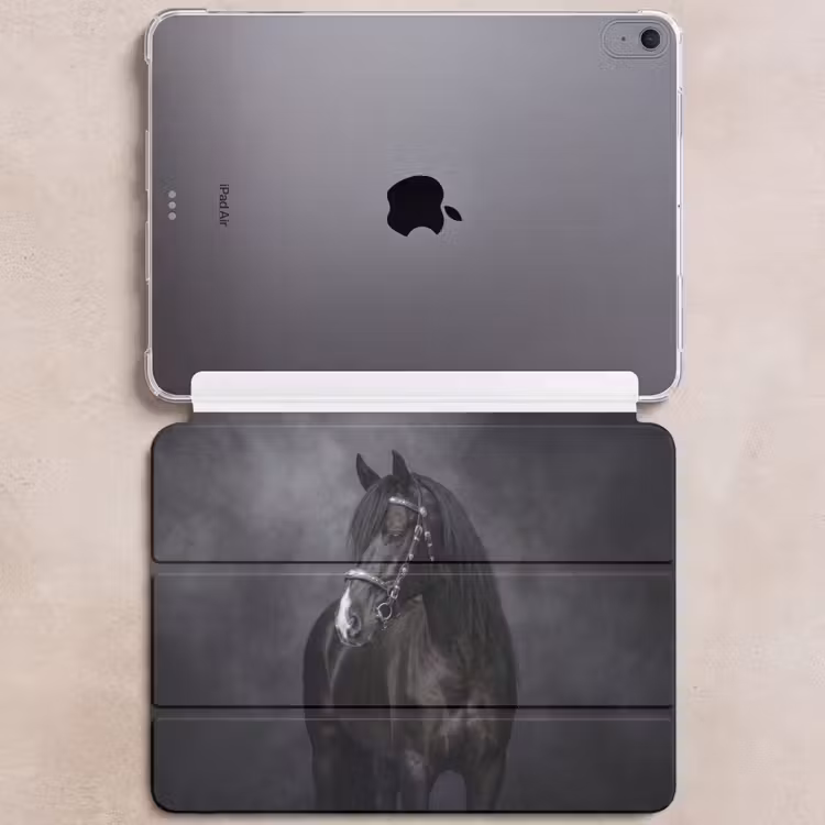 iPad hoes - Portret - Paard - Zwart — 6