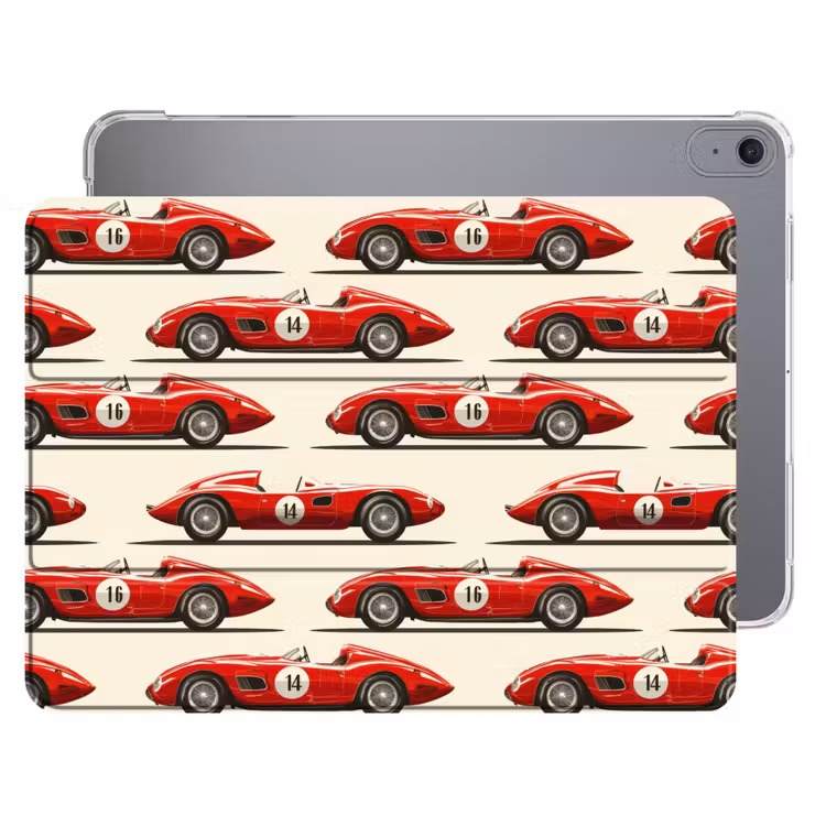 iPad hoes - Raceauto - Retro - Rood — 1
