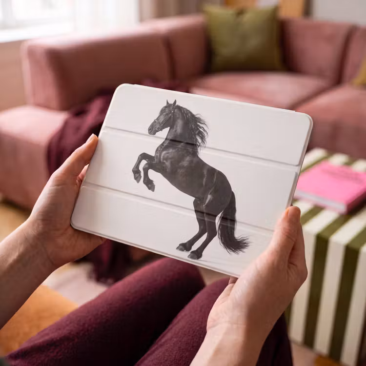 iPad hoes - Zwart - Paard - Portret — 4