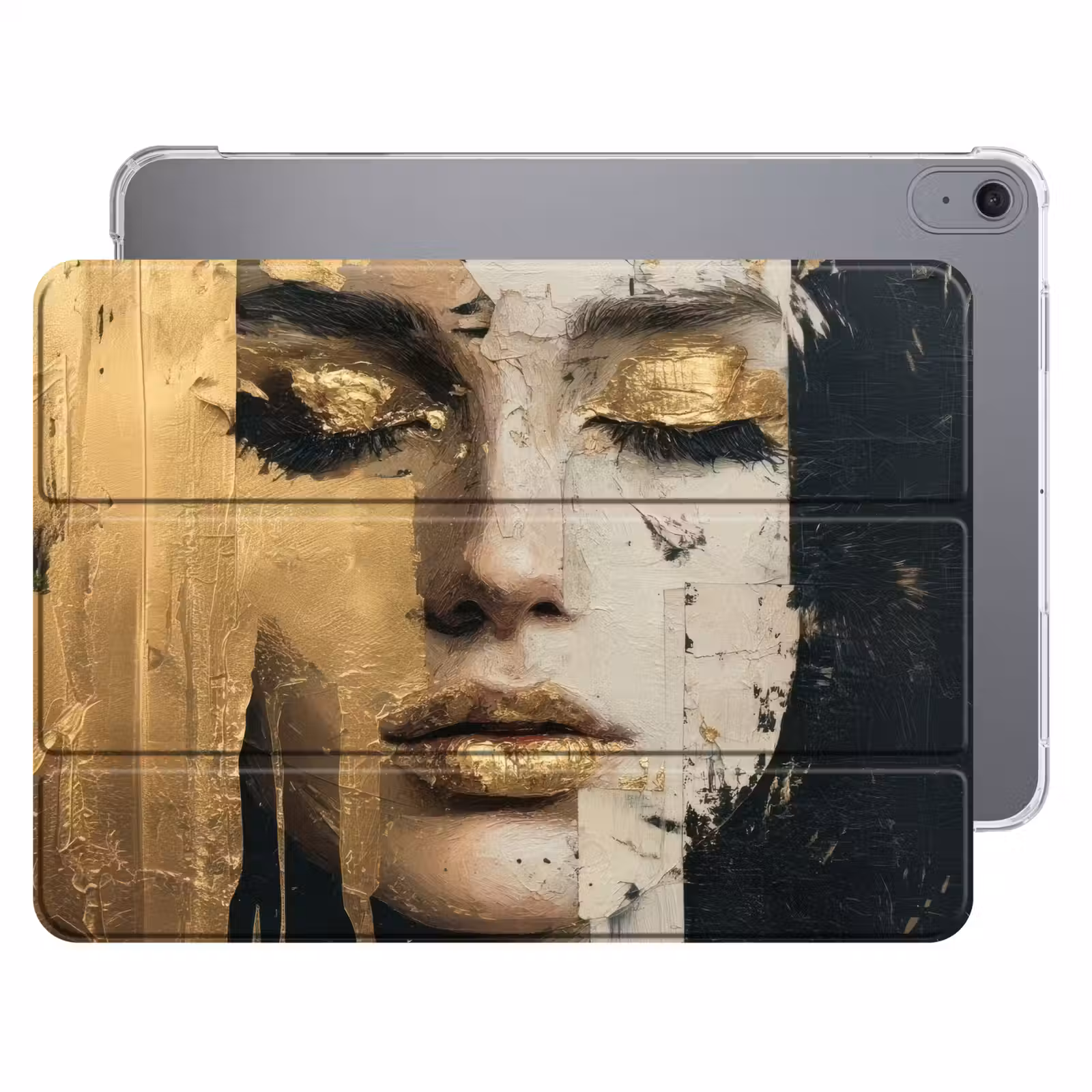 iPad hoes - Abstract - Goud - Gezicht - Lippen — 1