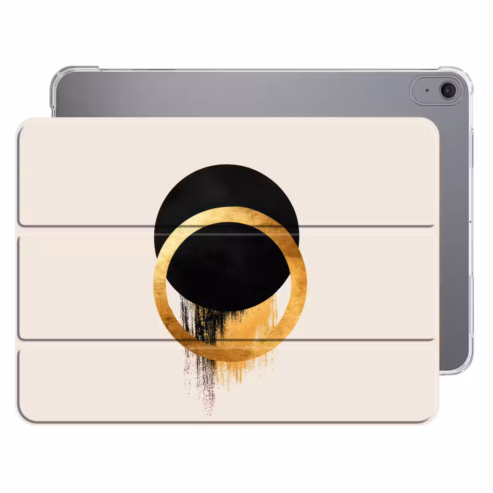 iPad hoes - Abstract ontwerp - Zwarte cirkel - Verfvlekken — 1