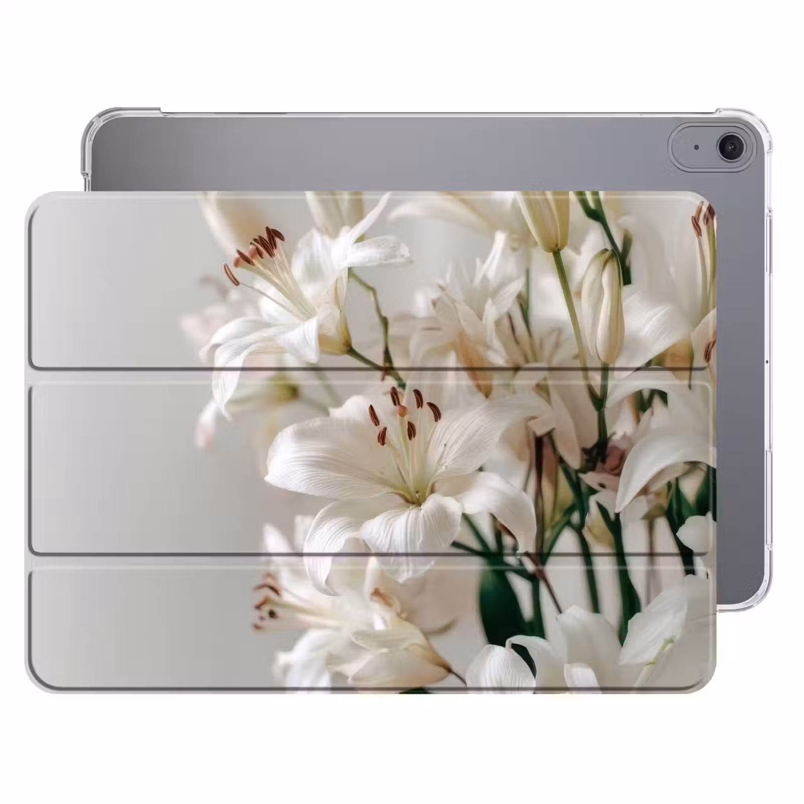 iPad hoes - Lelies - Boekte - Wit - Meeldraden — 1