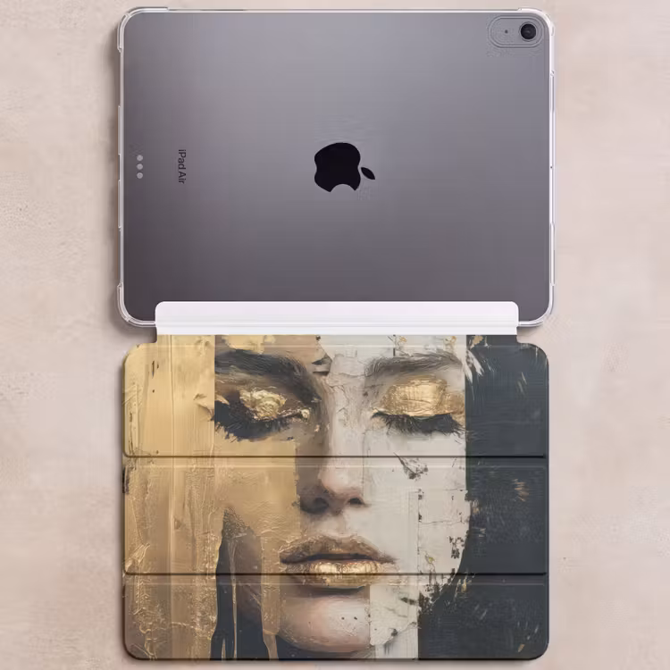 iPad hoes - Abstract - Goud - Gezicht - Lippen — 6