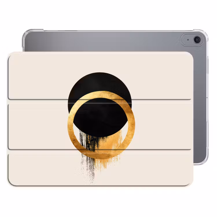 iPad hoes - Abstract ontwerp - Zwarte cirkel - Verfvlekken — 1