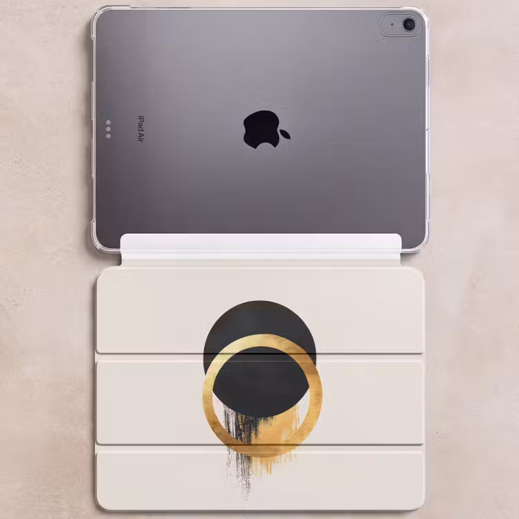 iPad hoes - Abstract ontwerp - Zwarte cirkel - Verfvlekken — 6