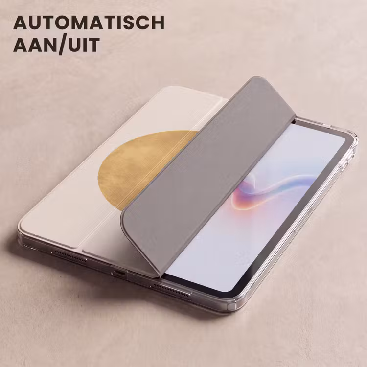 iPad hoes - Bergsilhouetten - Gouden cirkel - Beige — 5