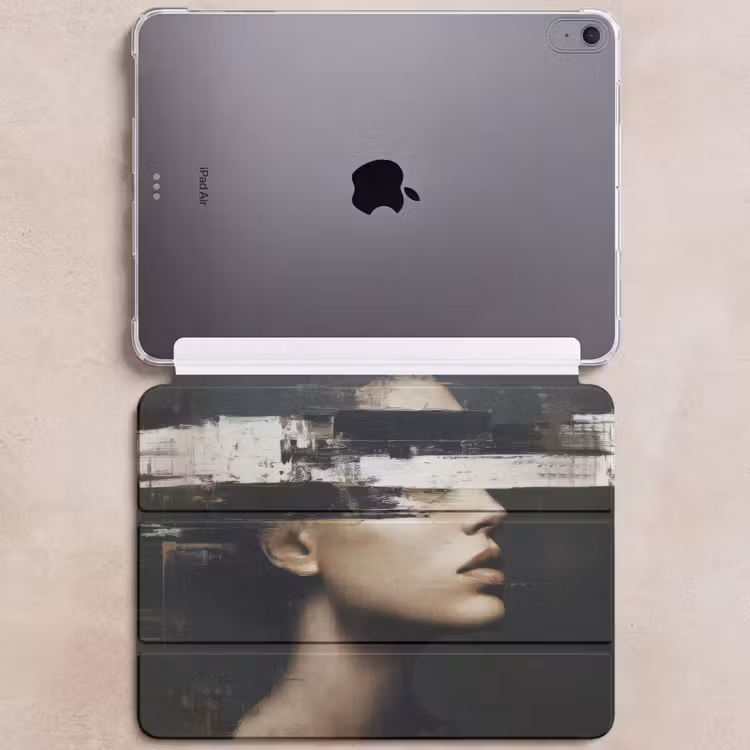 iPad hoes - Gezicht - Vrouw - Zwart - Abstract — 6