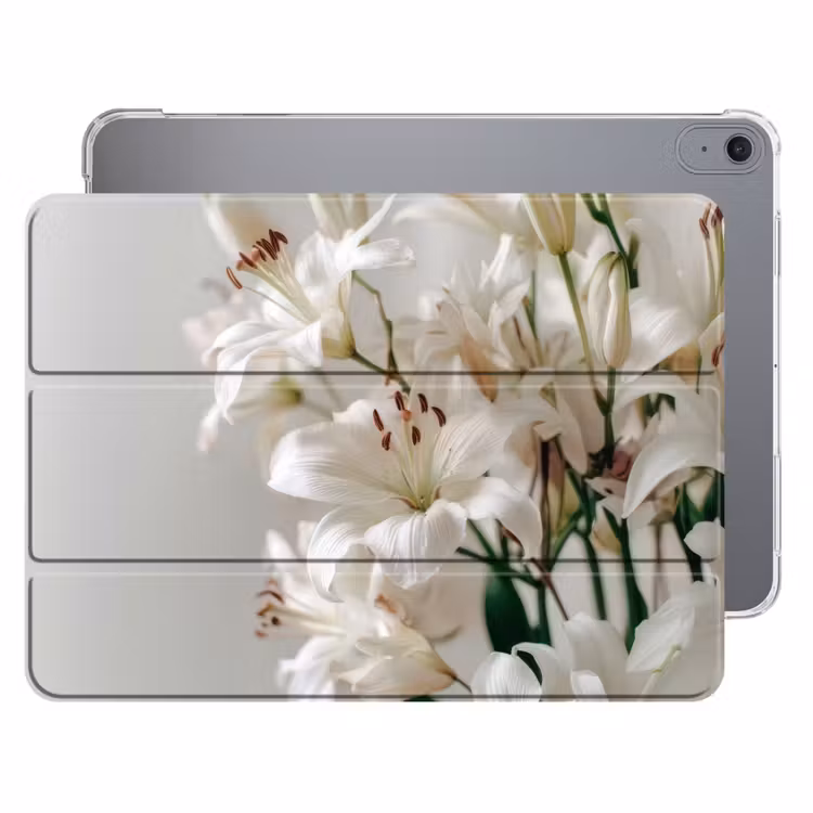 iPad hoes - Lelies - Boekte - Wit - Meeldraden — 1