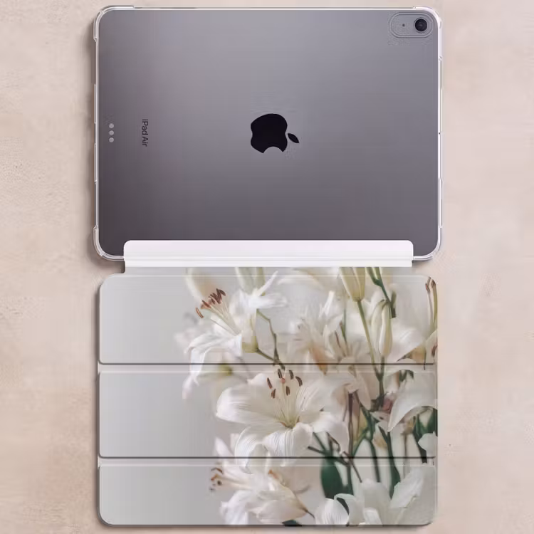 iPad hoes - Lelies - Boekte - Wit - Meeldraden — 6
