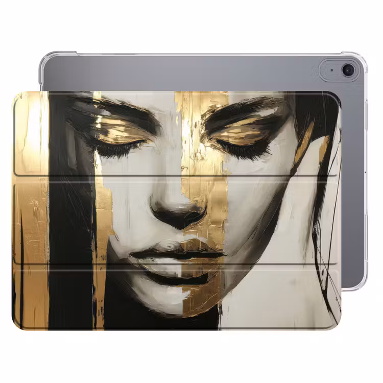 iPad hoes - Ogen - Gezicht - Goud - Strepen — 1