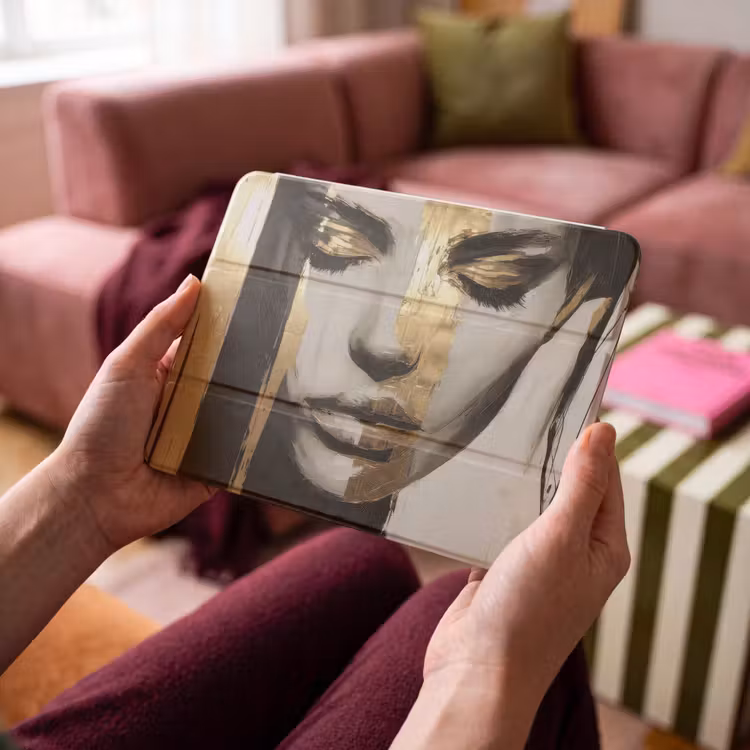iPad hoes - Ogen - Gezicht - Goud - Strepen — 4