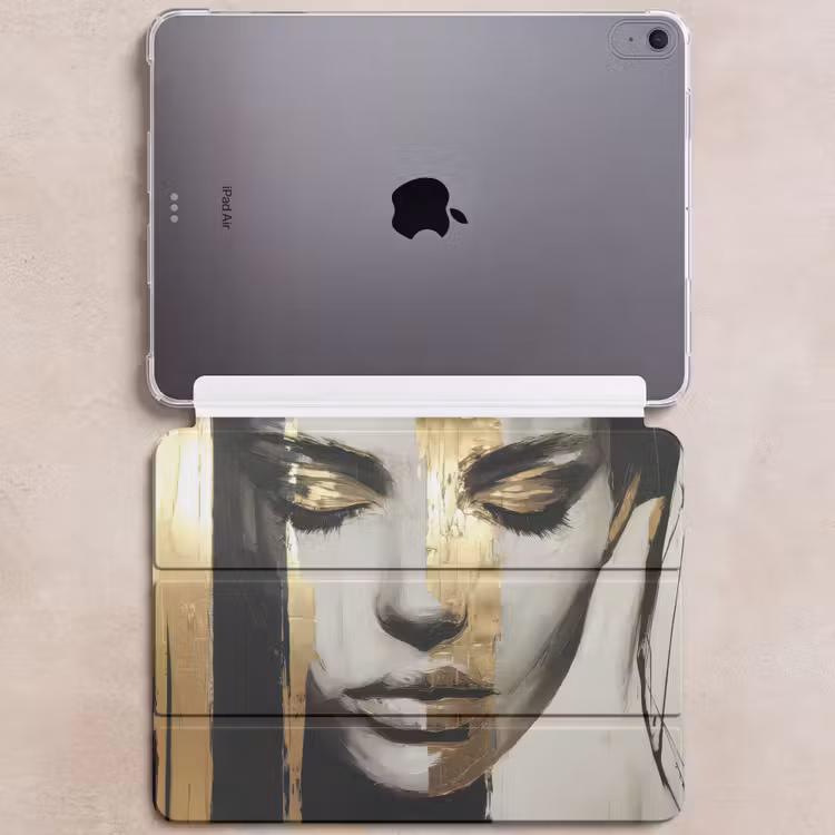 iPad hoes - Ogen - Gezicht - Goud - Strepen — 6