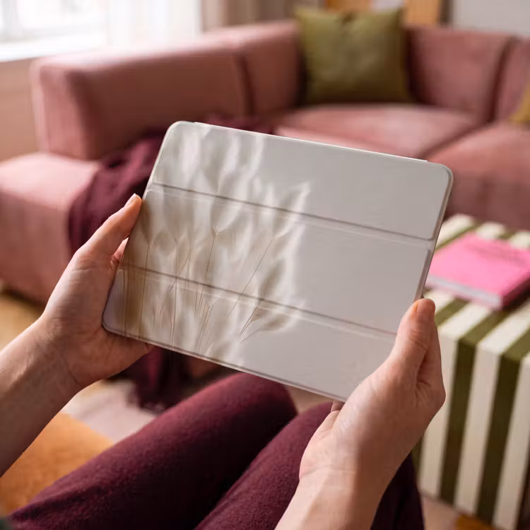 iPad hoes - Pluimen - Beige - Minimalistisch — 4
