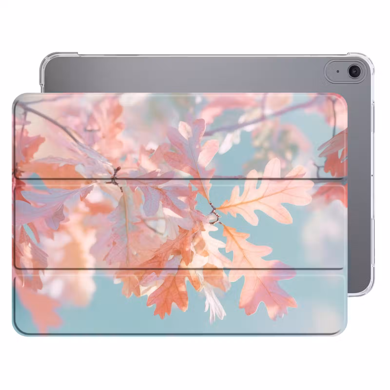 iPad hoes - Eikenbladeren - Takken - Roze — 1