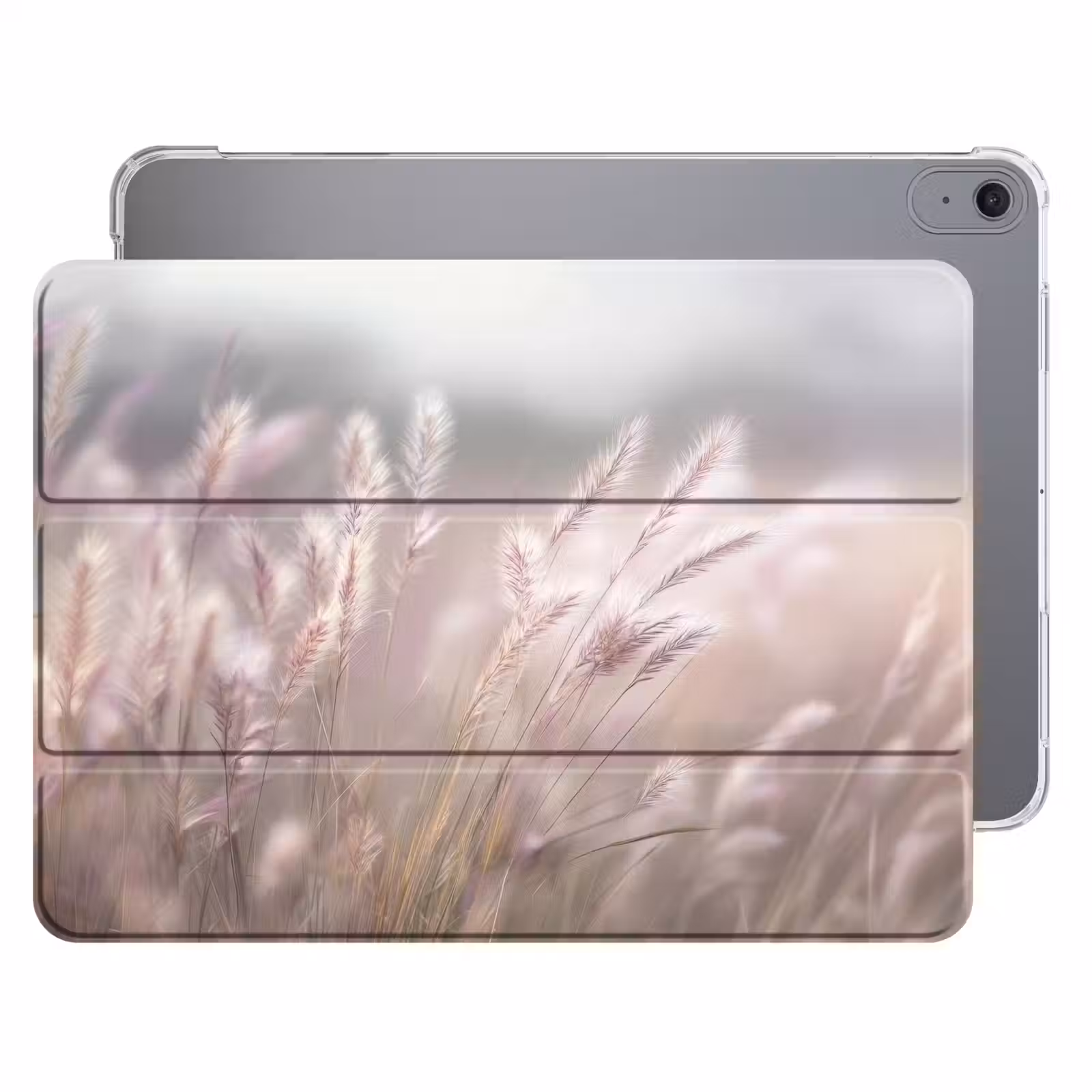 iPad hoes - Graspluimen - Wind - Beige - Mistig — 1